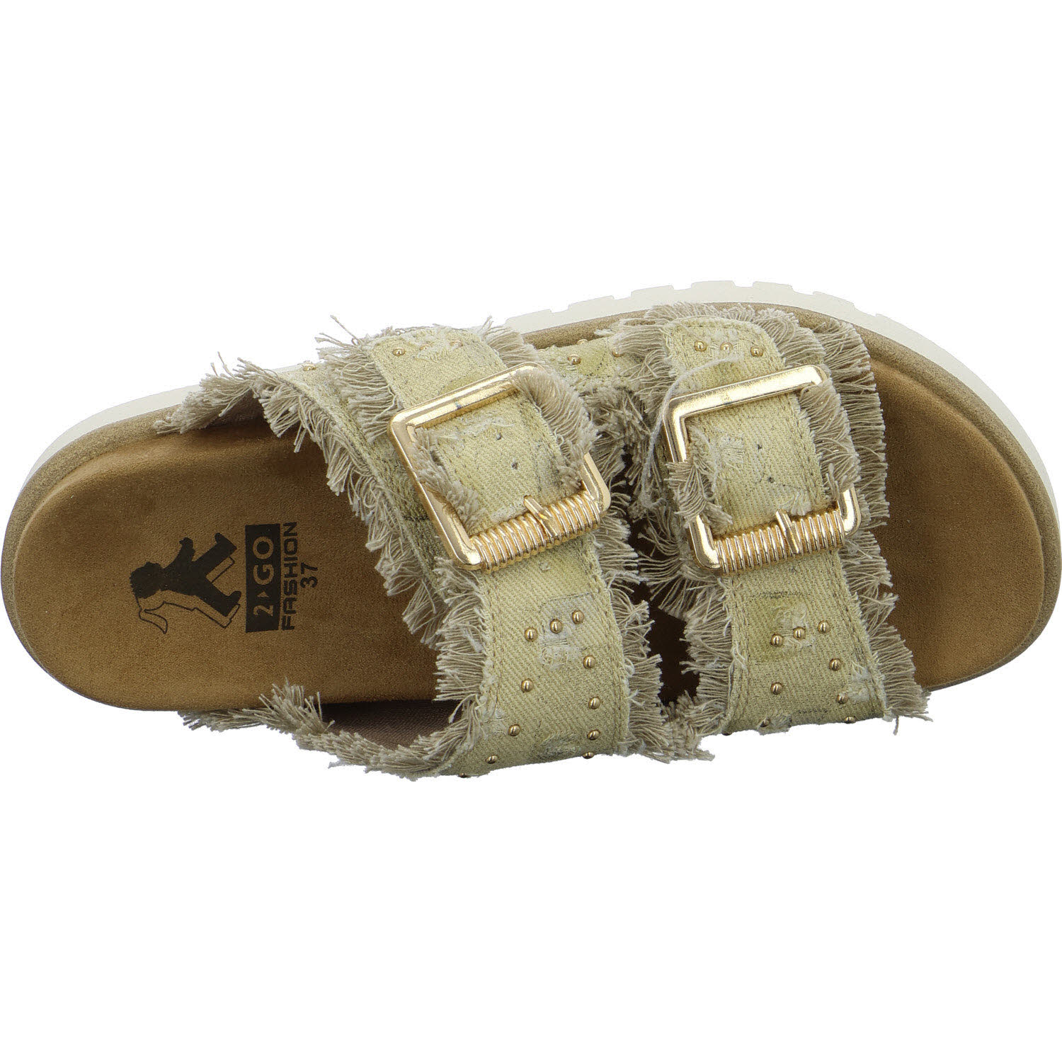 2GO Fashion Damen Pantoletten 6354701-429 6354701 jeansbeige normal
