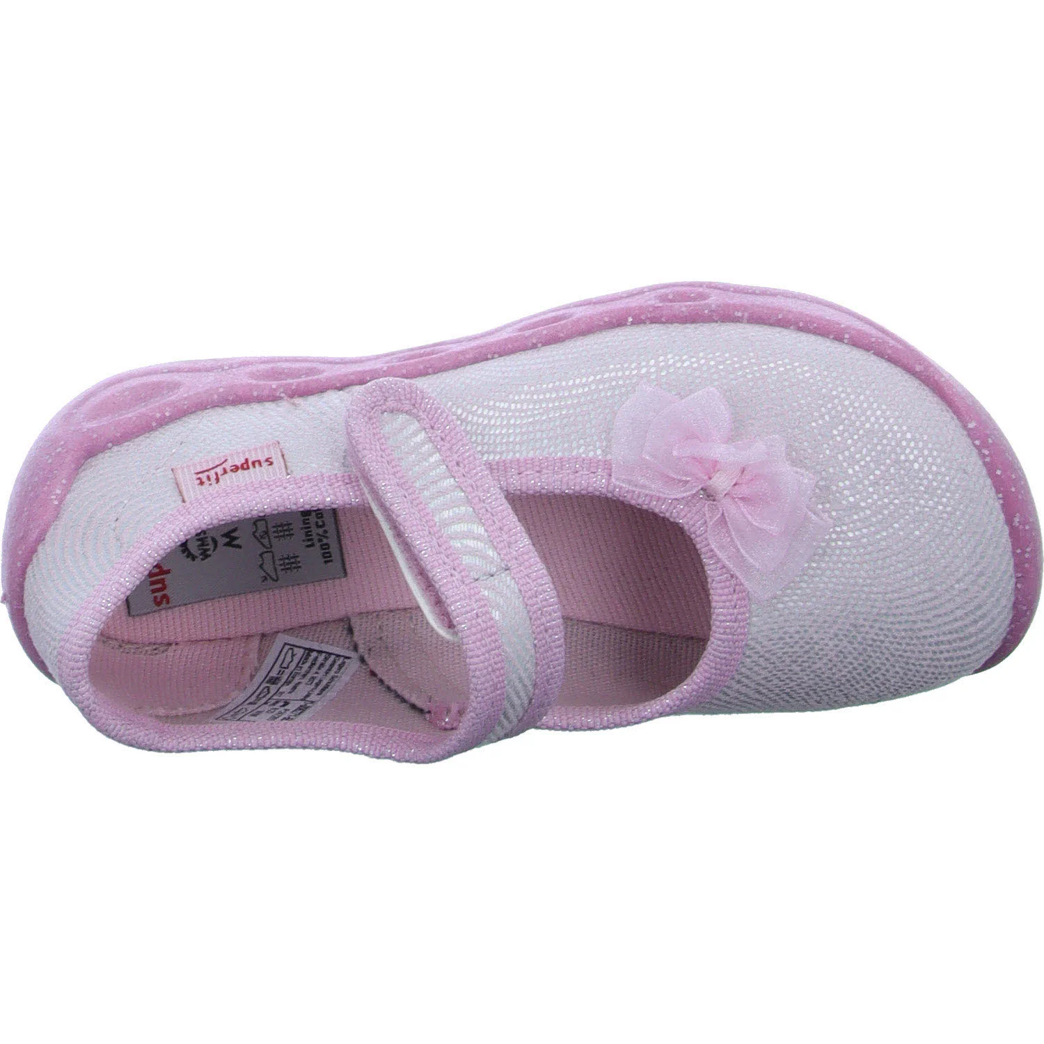 Superfit Kinder Hausschuhe 1-006271-5540 Bubble rosa/weiß WMS mittel