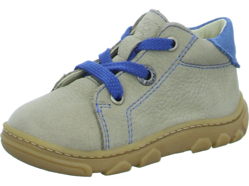 Element 1 von 8 (Bild) – Ricosta Kinder Halbschuhe zum Schnüren 50 1300202/650 ZUMA kies/blau WMS mittel