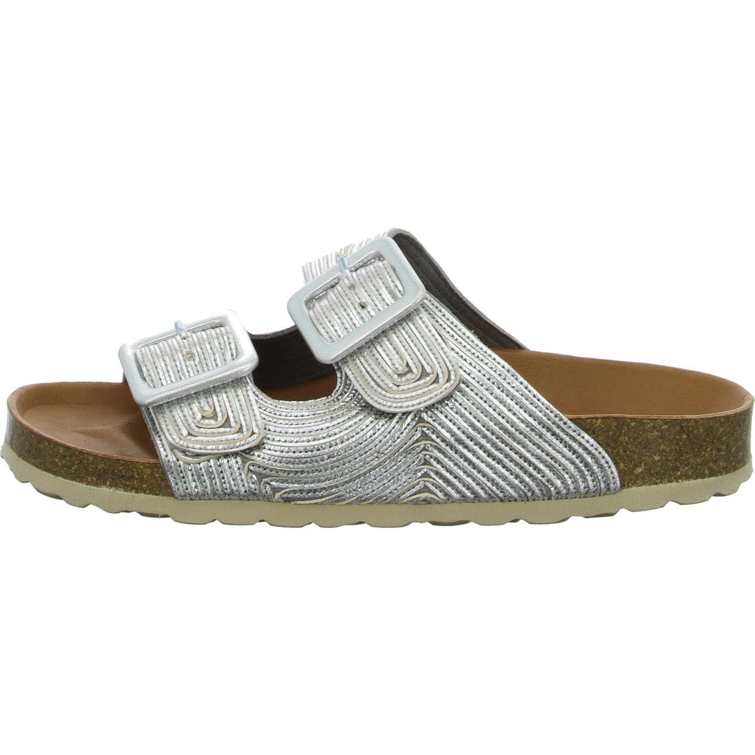 Verbenas Damen Pantoletten 3300610544 045 RUTH LATO METAL plata normal