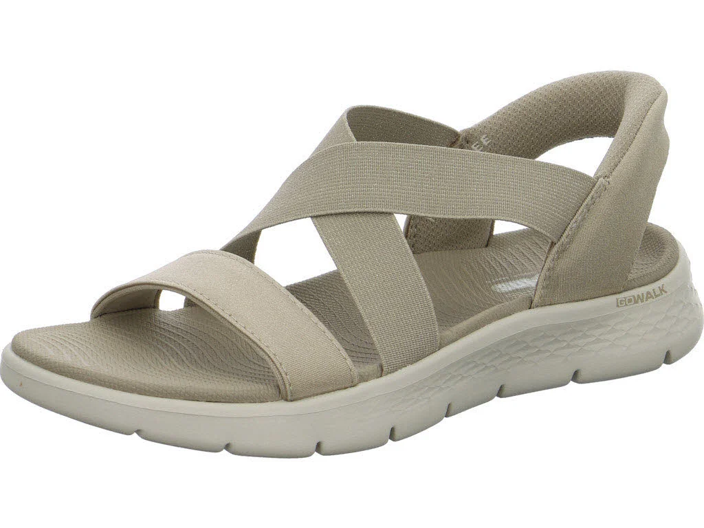 Skechers Damen Sandalen 141489 TPE GO WALK Flex Sandal - Glimmer taupe normal