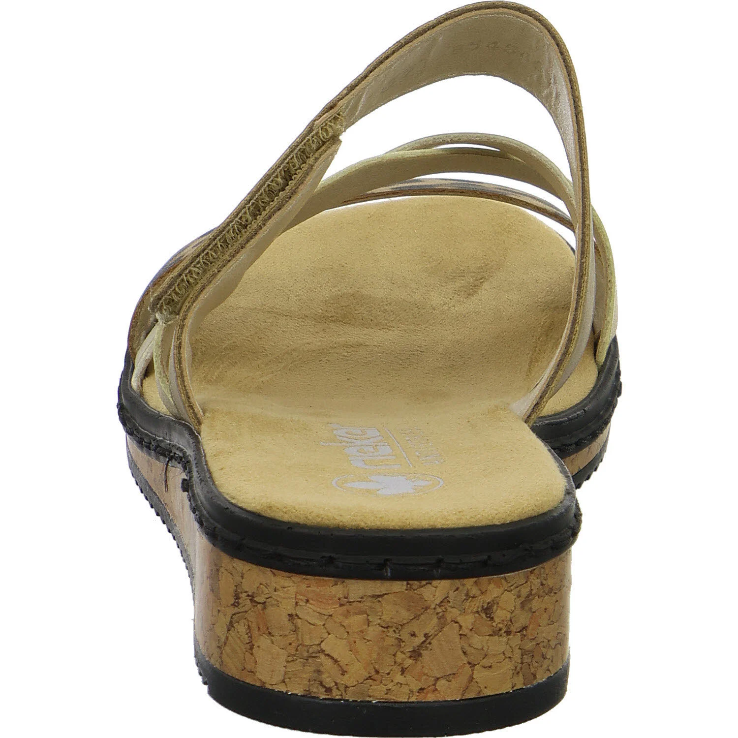 Rieker Damen Pantoletten V3652-62 V3652 beige/ginger/lightgolg/shell F (normal)