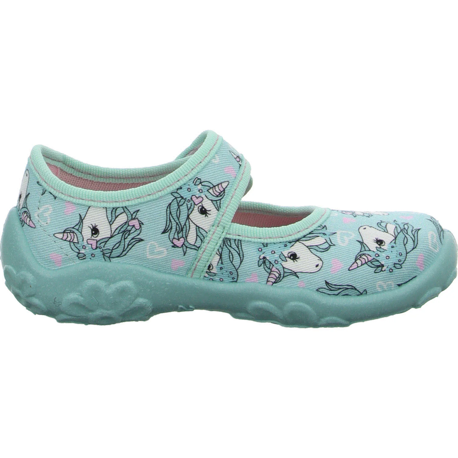 Superfit Kinder Hausschuhe 1-800283-7520 Bonny hellgrün/mehrfarbig WMS mittel