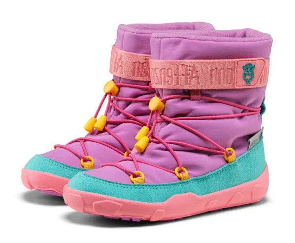 Affenzahn Kinder Winterstiefel 01248-40147 Schneestiefel Vegan Snowy Eule pink, türkis, bunt normal