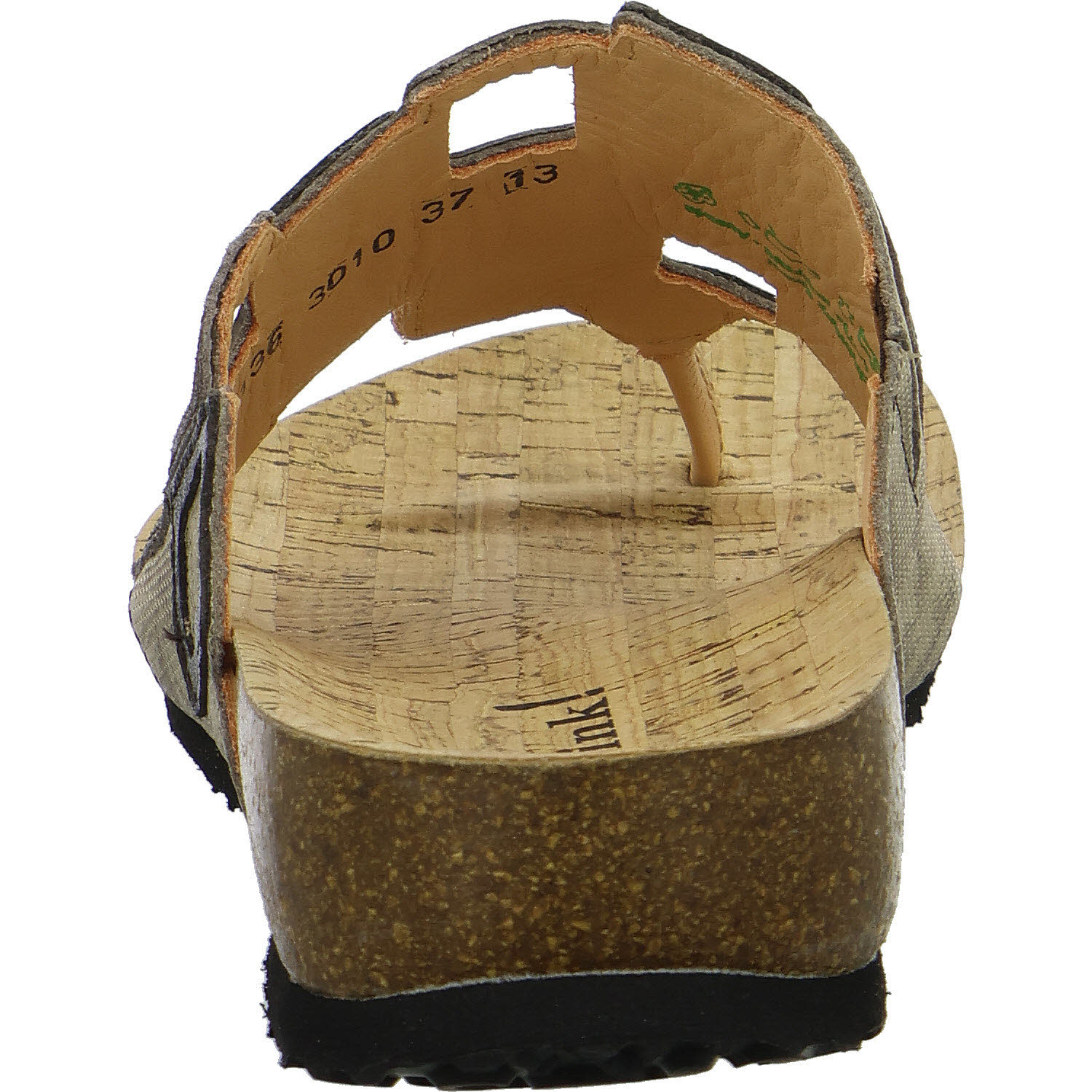 Think Damen Pantoletten 3-001136-3010 Julia taupe/kombi F 1/2 (normal)