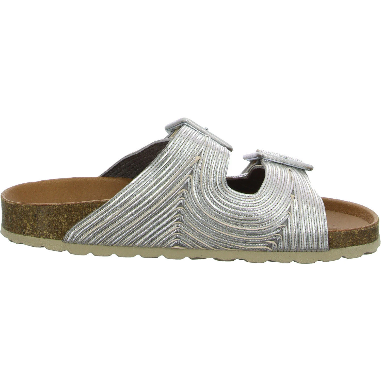 Verbenas Damen Pantoletten 3300610544 045 RUTH LATO METAL plata normal