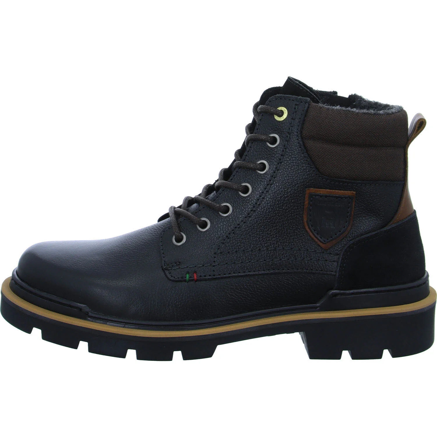 Pantofola d'Oro Herren Schnürstiefel 10233051.25Y PONTIDA FELT UOMO HIGH black normal