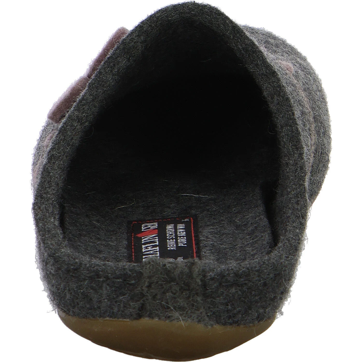 Haflinger Damen Winterpantoffel 483142-0-4 Everest Coeur anthrazit normal