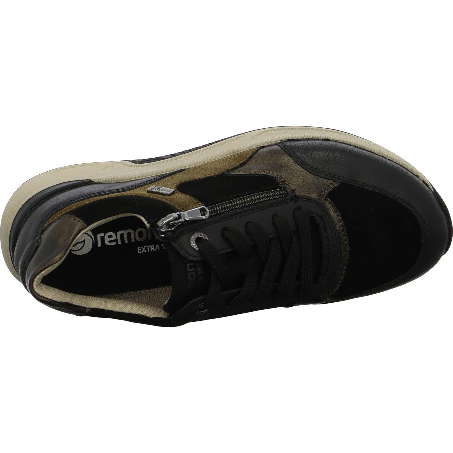 Remonte Damen Schnürschuhe D3V00-03 D3V00 schwarz/schwarz/antik H (extra weit)