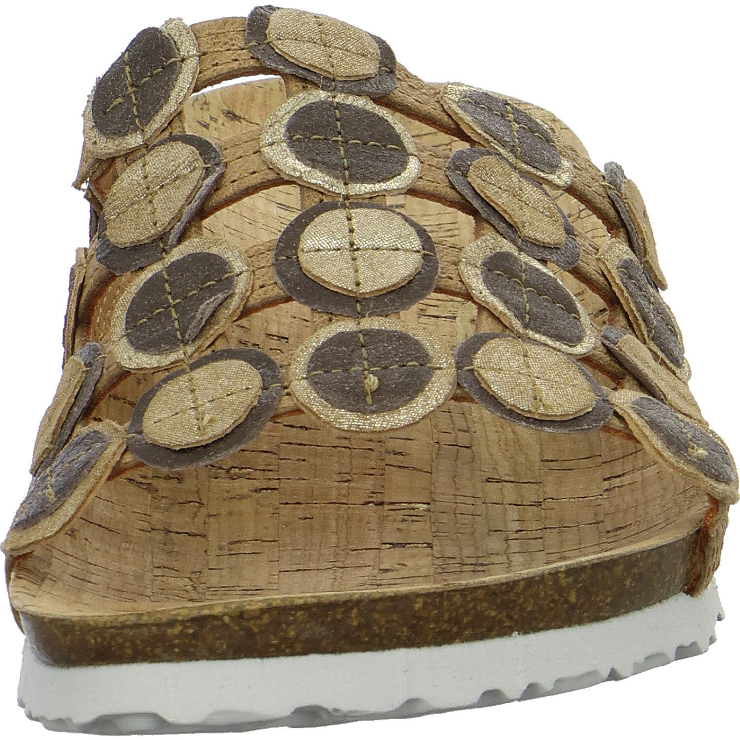 Think Damen Pantoletten 3-000247-4010 Julia linen/kombi F 1/2 (normal)