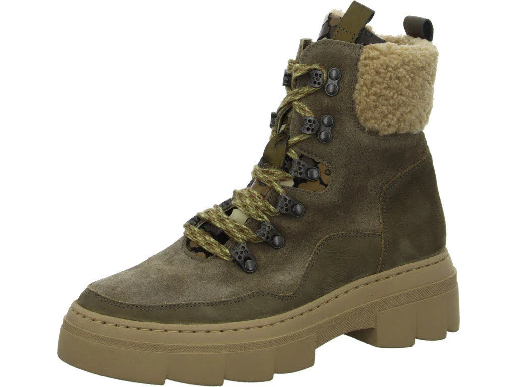 Waldläufer Damen Schnürstiefel warm 977806-500/344 H-Saiga schlamm motta taupe H (weit)