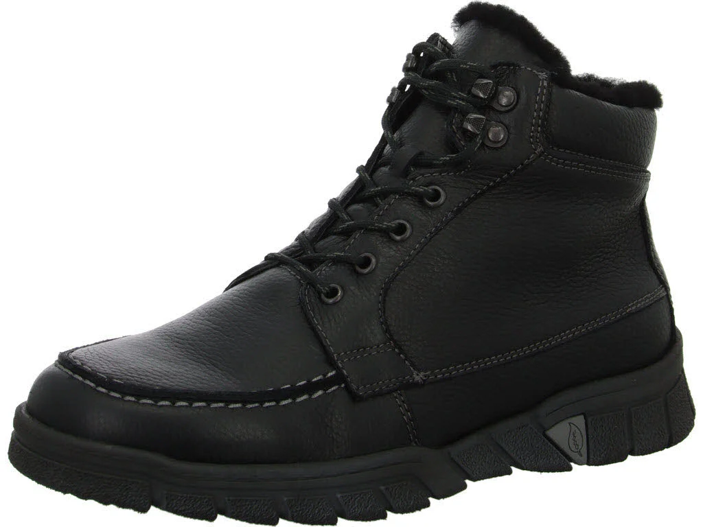 Waldläufer Herren Schnürstiefel warm 965901-169/001 H-Lino schwarz H (weit)
