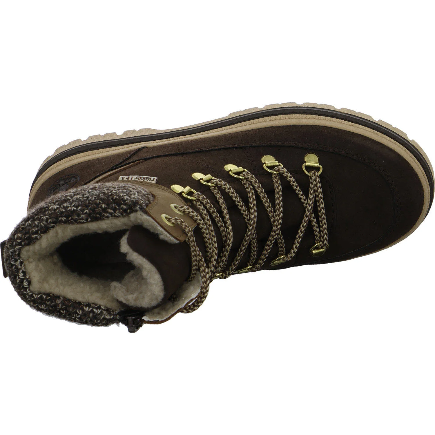Rieker Damen Schnürstiefel warm Y6210-25 Y6210 rancho/oat/braun-beige F 1/2 (normal)