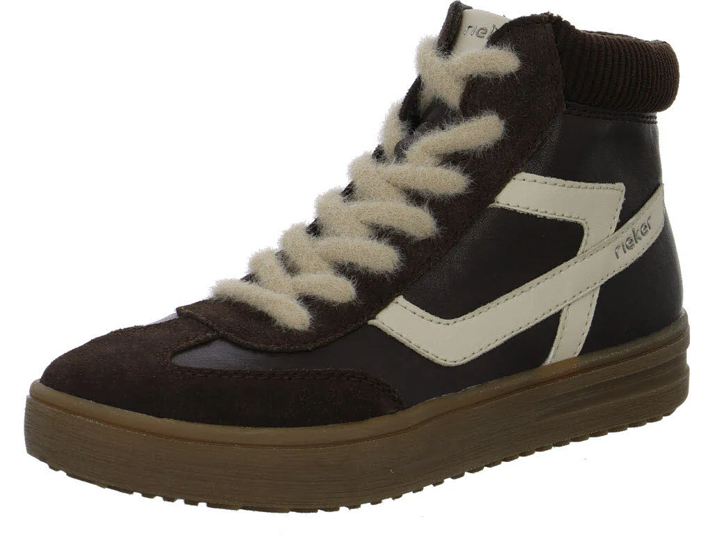 Rieker Damen Schnürstiefel L2530-25 L2530 rancho/bisam/perle/havanna G (weit)