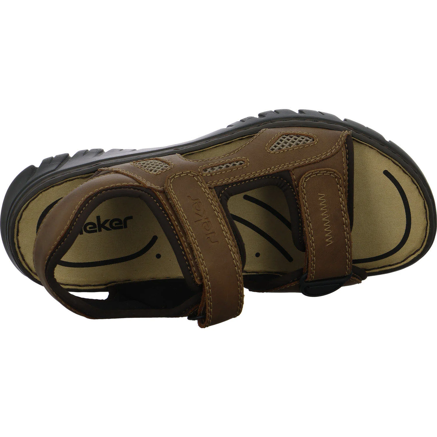 Rieker Herren Sandalen 26761-22 26761 noce/kiesel/braun G (weit)