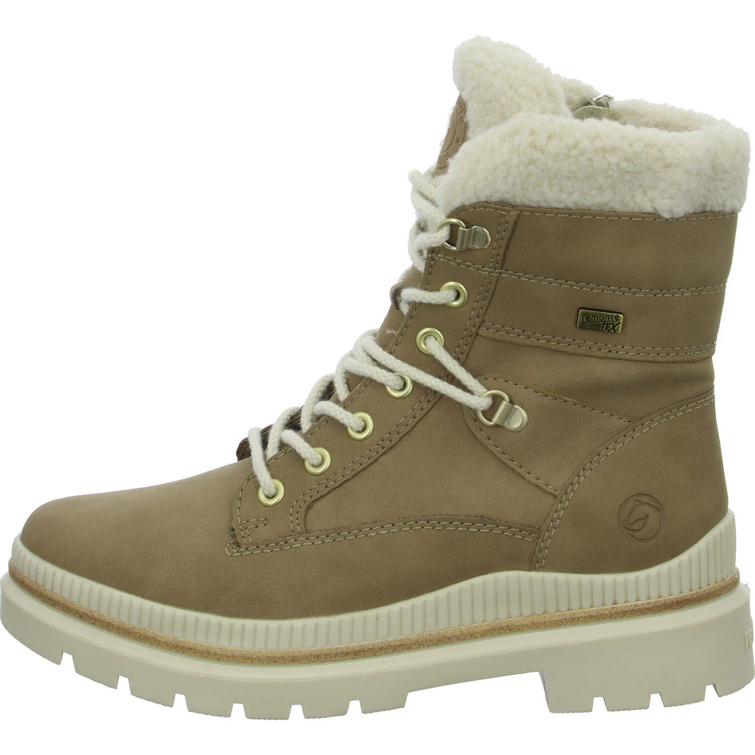 Remonte Damen Schnürstiefel warm D0C77-20 D0C77 camel/camel/offwhite G (weit)