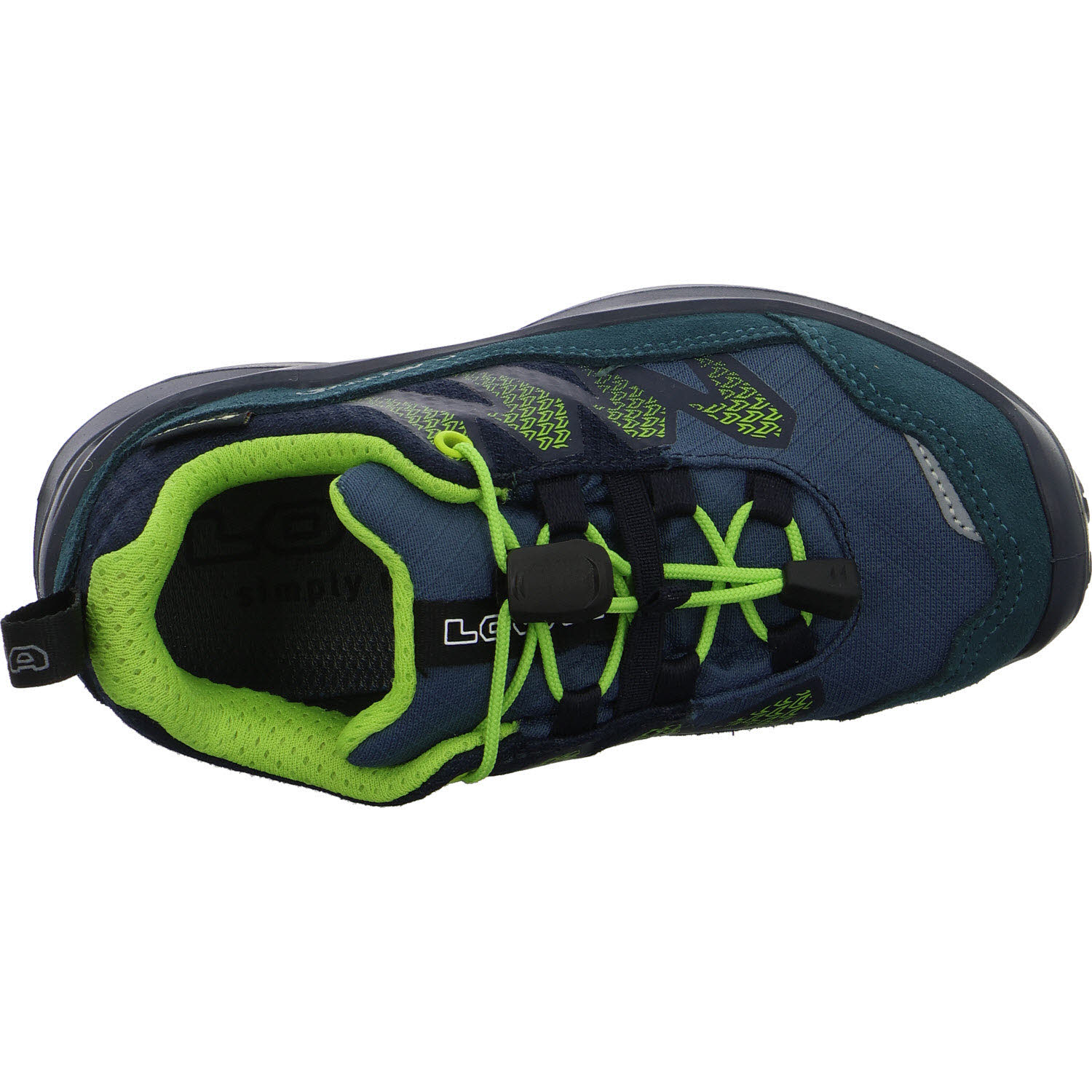 Lowa Kinderschuh zum Schlupfen 641627/7402 MADDOX PRO GTX LO JR petrol/lime normal