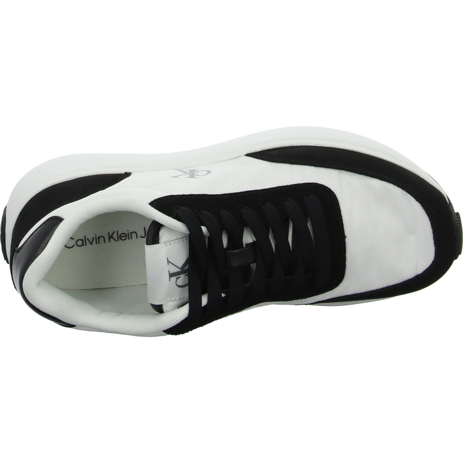 Calvin Klein Damen Schnürschuhe YW0YW0177401W ATHLEISURE RUNNER LACEUP MIX WN bright white/black normal