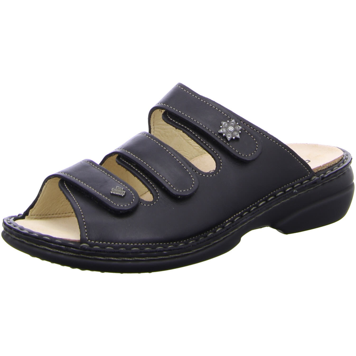 Element 2 von 7 (Bild) – Finn Comfort Damen Pantoletten 82564-014099 Menorca-S schwarz weit