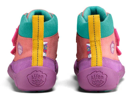 Affenzahn Kinder Schaftstiefel 01488-40126 Übergangsschuh Leder Friendy Eule pink, lila normal