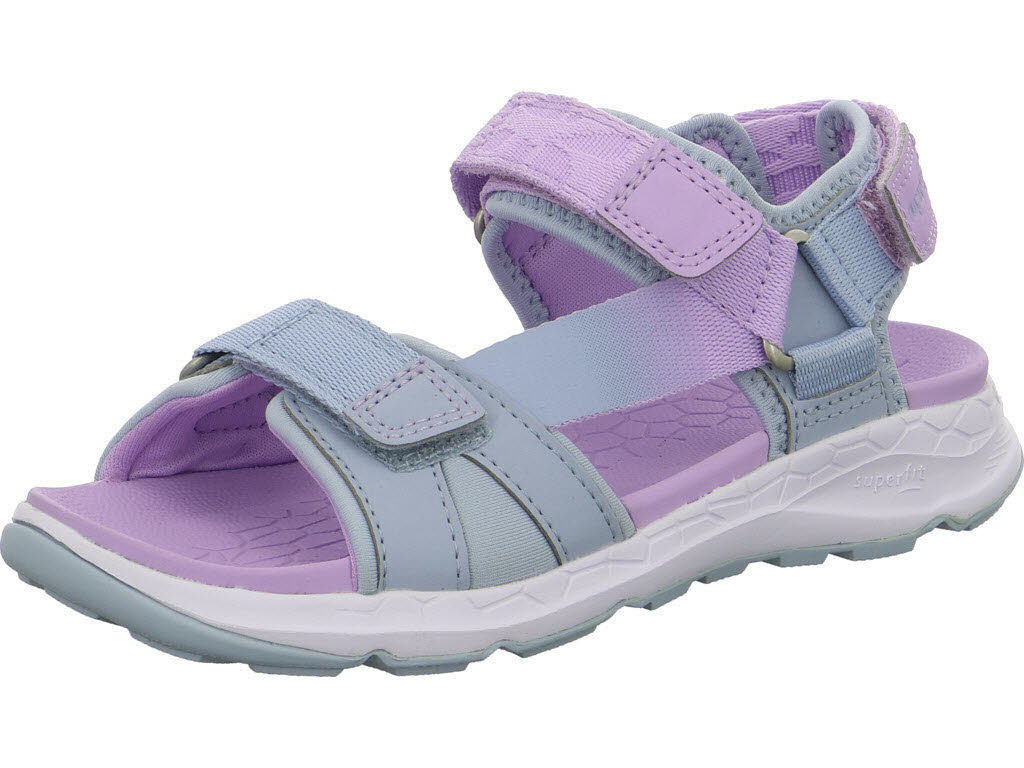 Superfit Kinder Sandalen 1-000580-8410 Criss Cross hellblau/lila WMS mittel