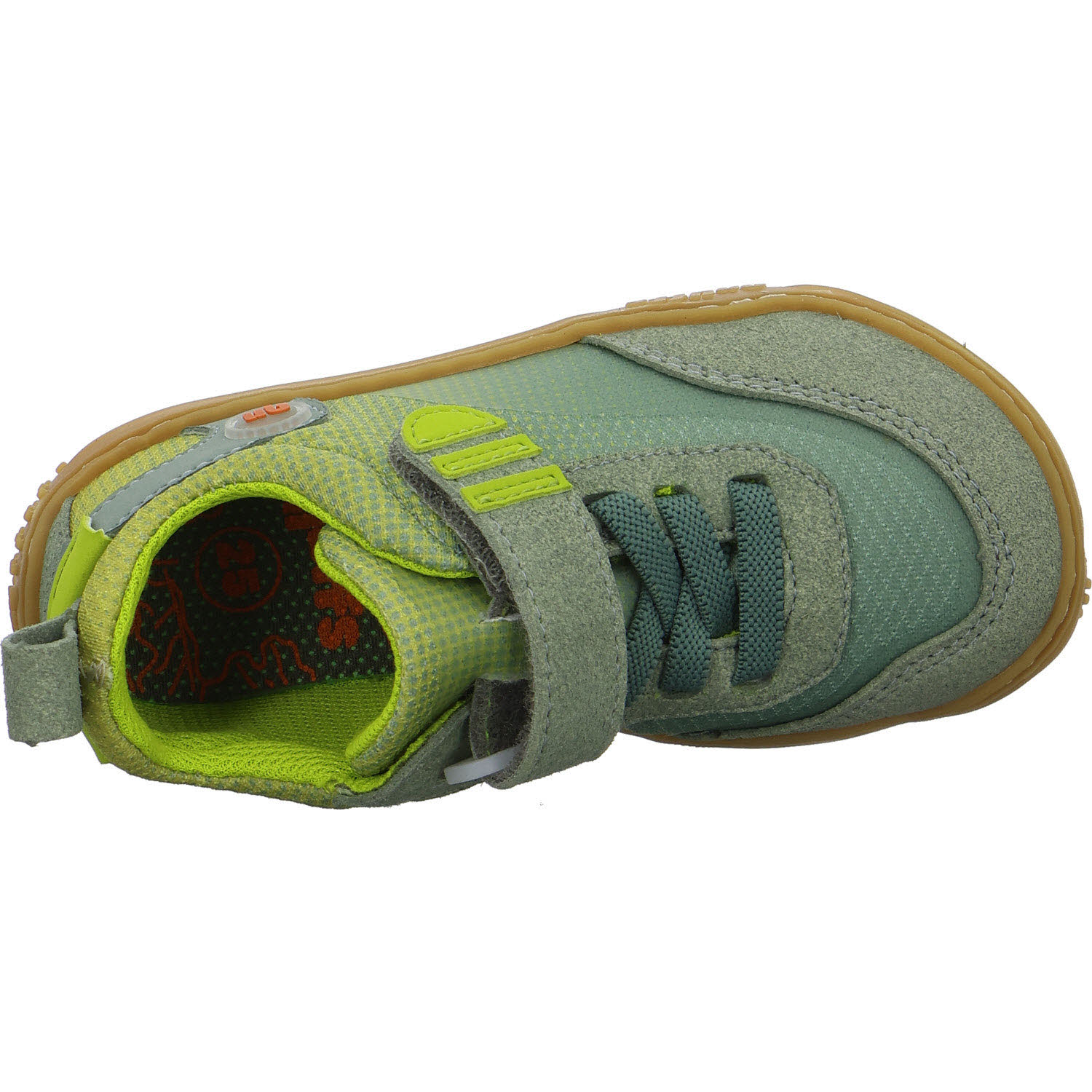 qnuffs Kinderschuh zum Schlupfen QN 0010042/110 Fichte river/grün WMS mittel