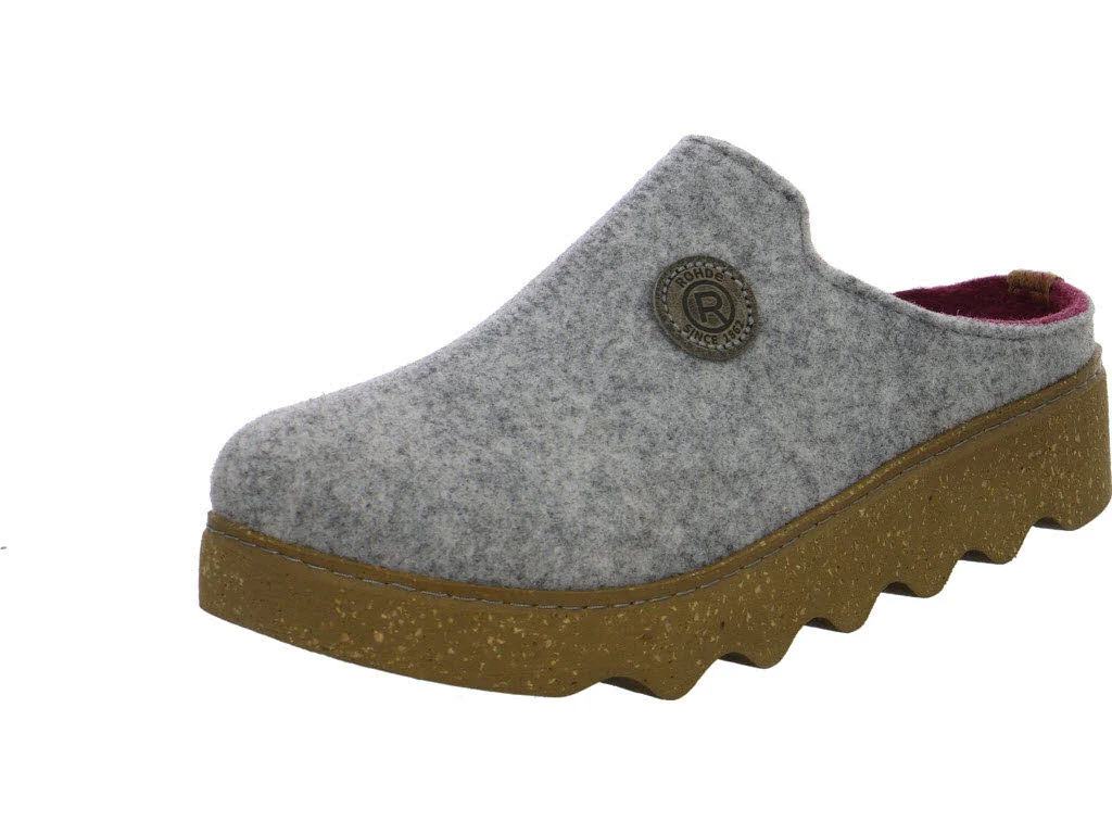ROHDE Damen Winterpantoffel 6122/80 Foggia-D grau G (normal)