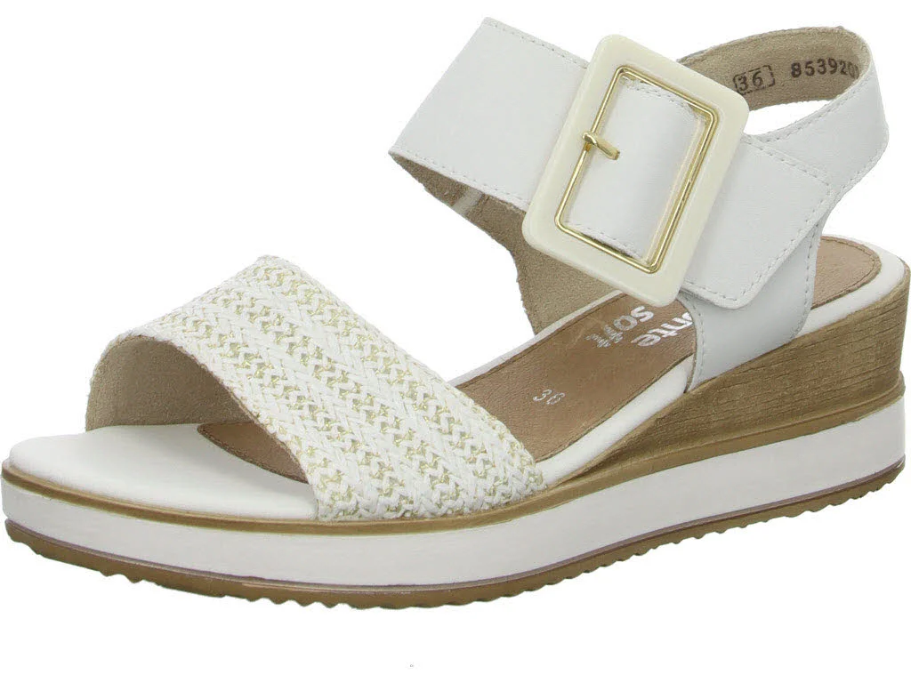 Remonte Damen Sandalen D6453-81 D6453 weiss-gold/weiss F 1/2 (normal)