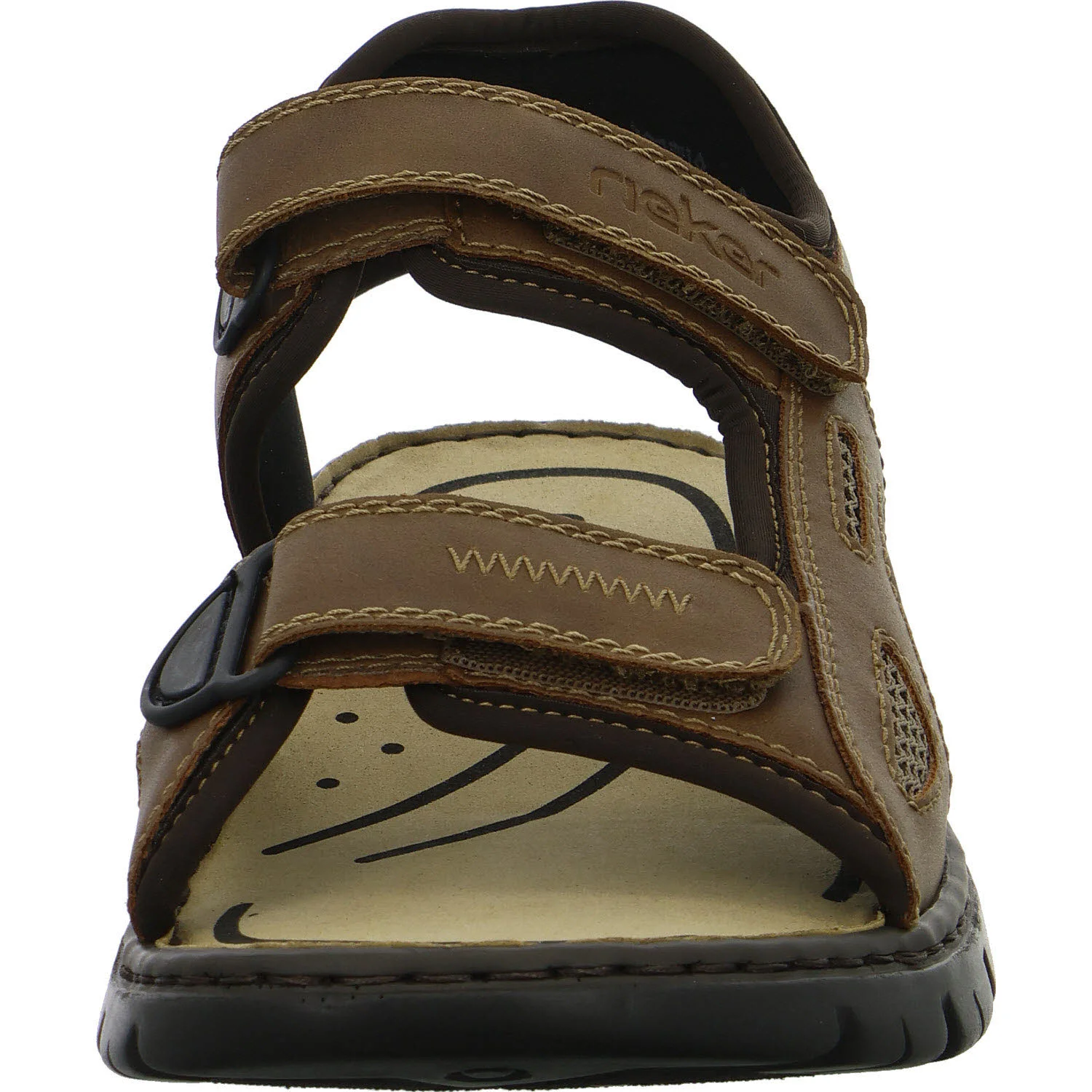 Rieker Herren Sandalen 26761-22 26761 noce/kiesel/braun G (weit)
