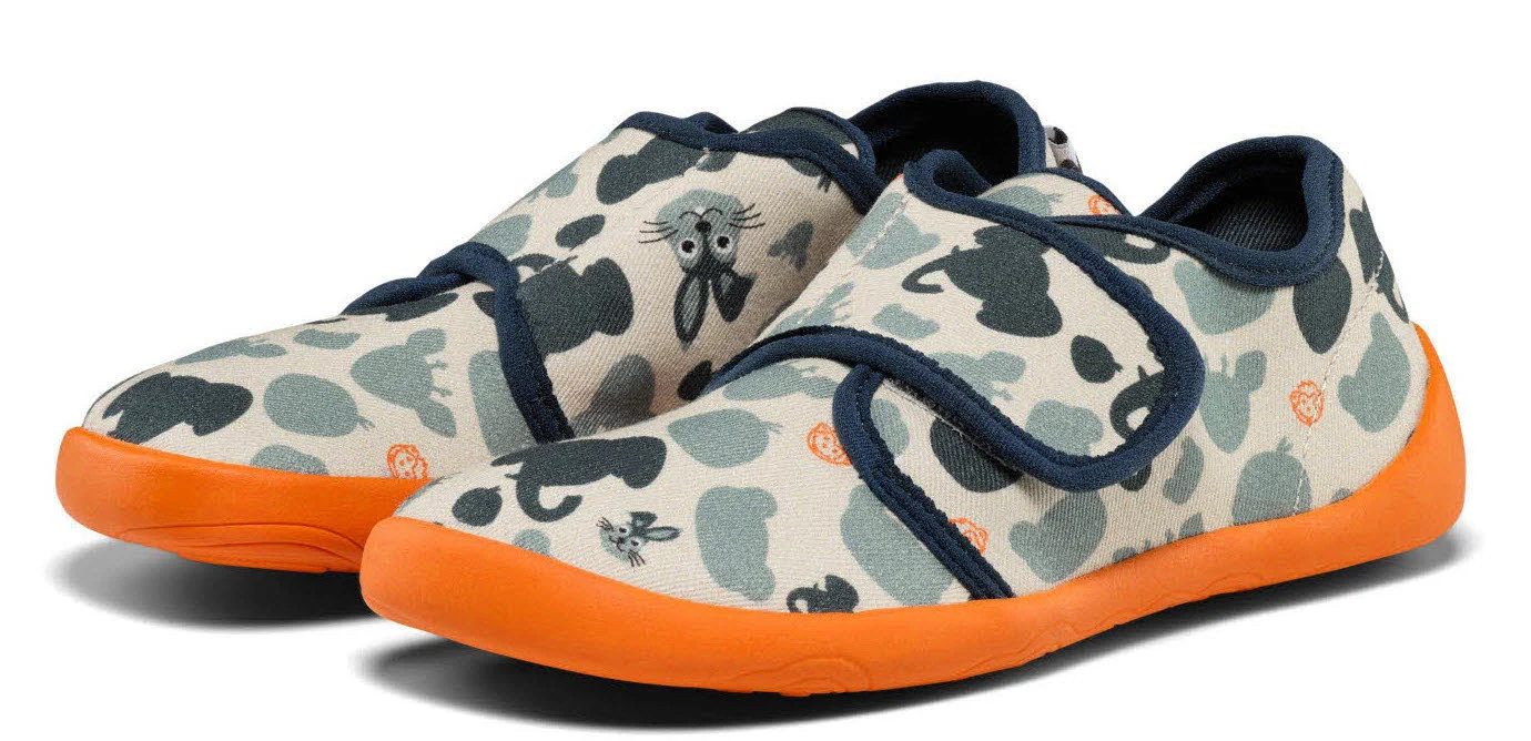 Affenzahn Kinder Hausschuhe 01398-20153 Hausschuh Baumwolle Movy Hase mint normal