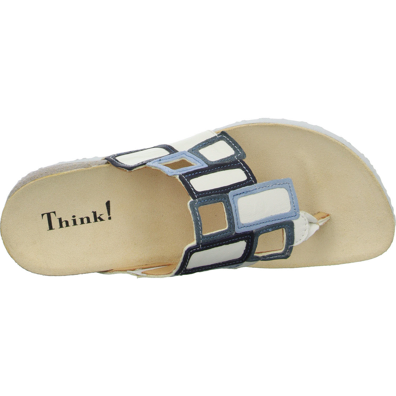 Element 8 von 8 (Bild) – Think Damen Pantoletten 3-001136-1000 JULIA bianco/kombi F 1/2 (normal)