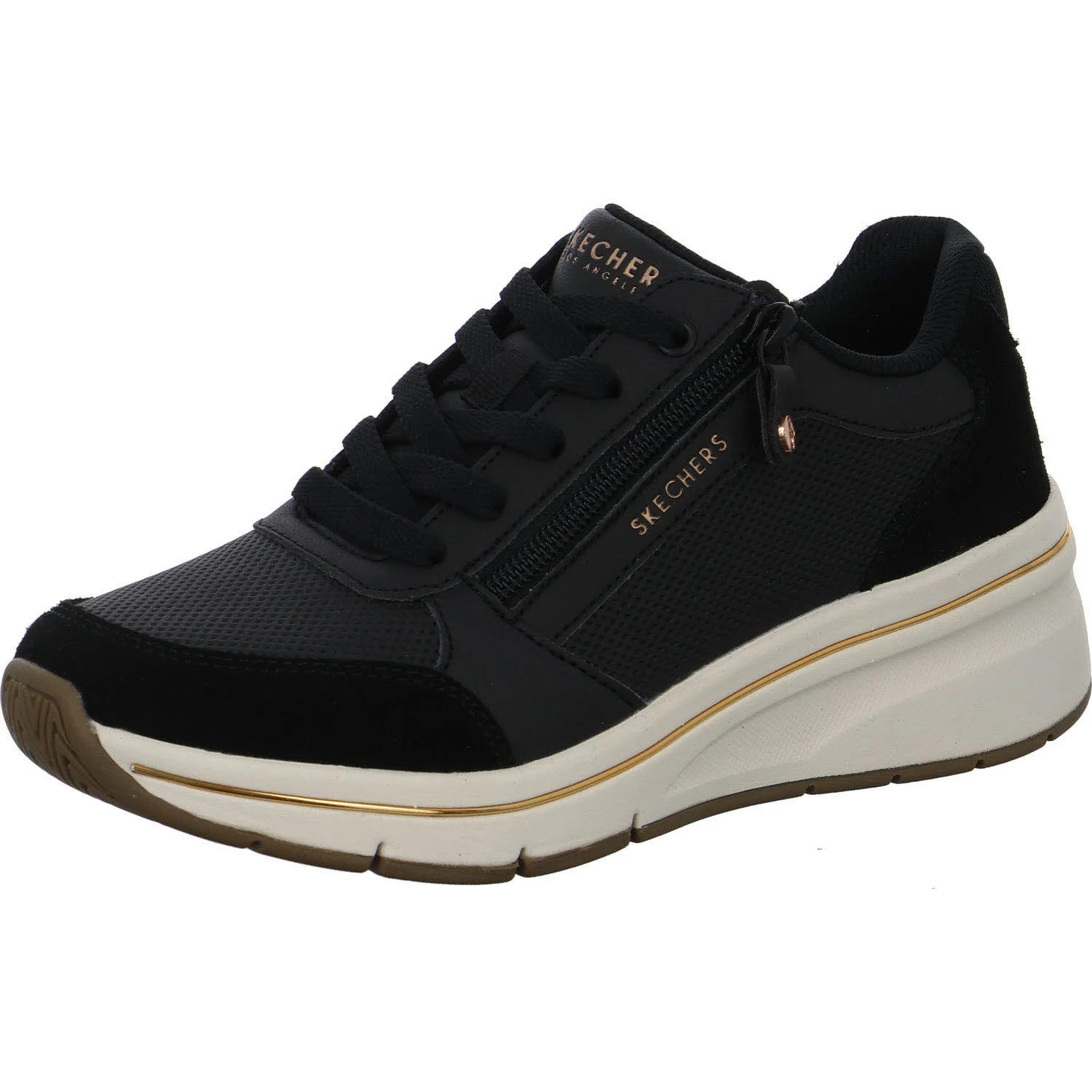 Skechers Damen Schnürschuhe 190370 BLK Billion Flex - Luxe Up black normal