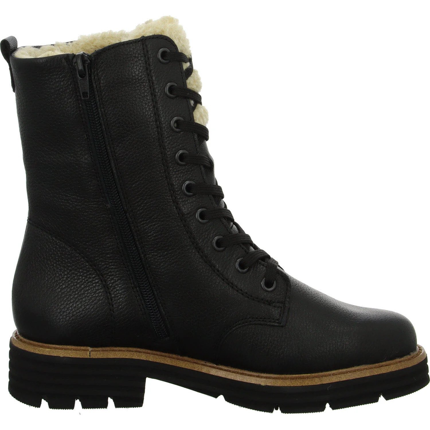 Element 7 von 8 (Bild) – Remonte Damen Schnürstiefel warm D3A73-03 D3A73 schwarz/schwarz/beige G (weit)