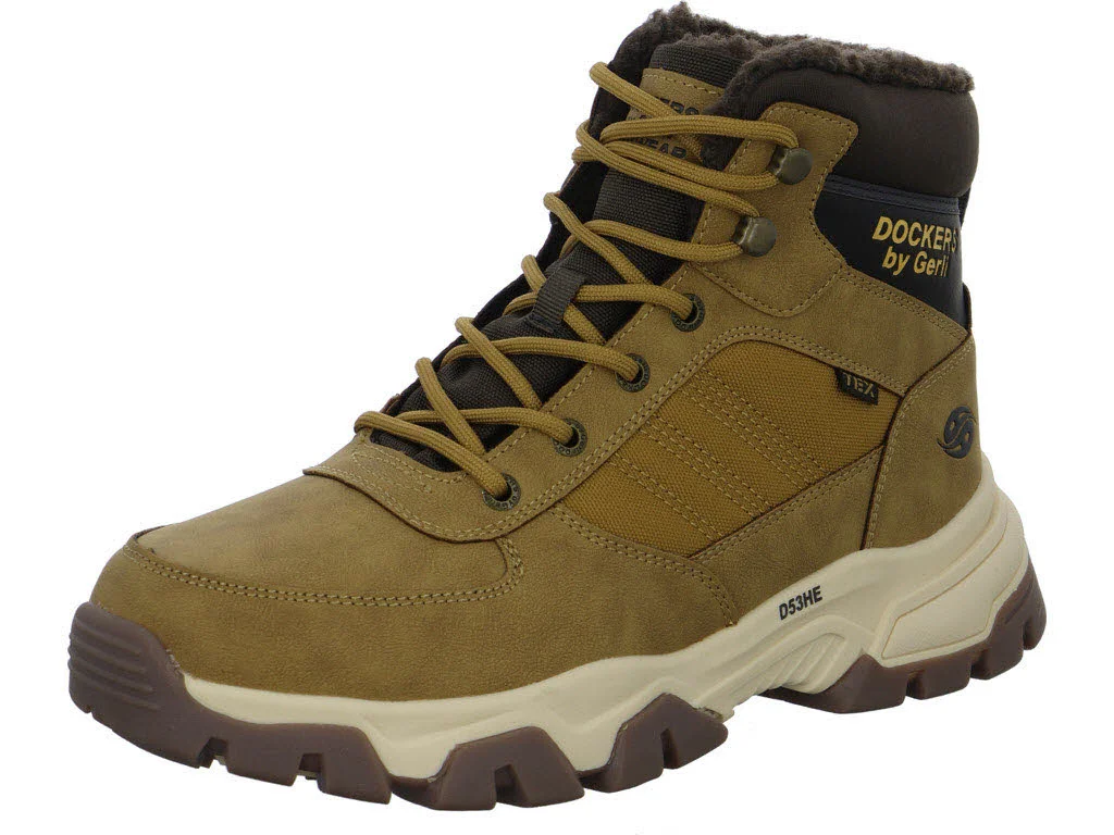 Dockers by Gerli Herren Schnürstiefel warm 53HE102657910 53HE102657 golden tan normal