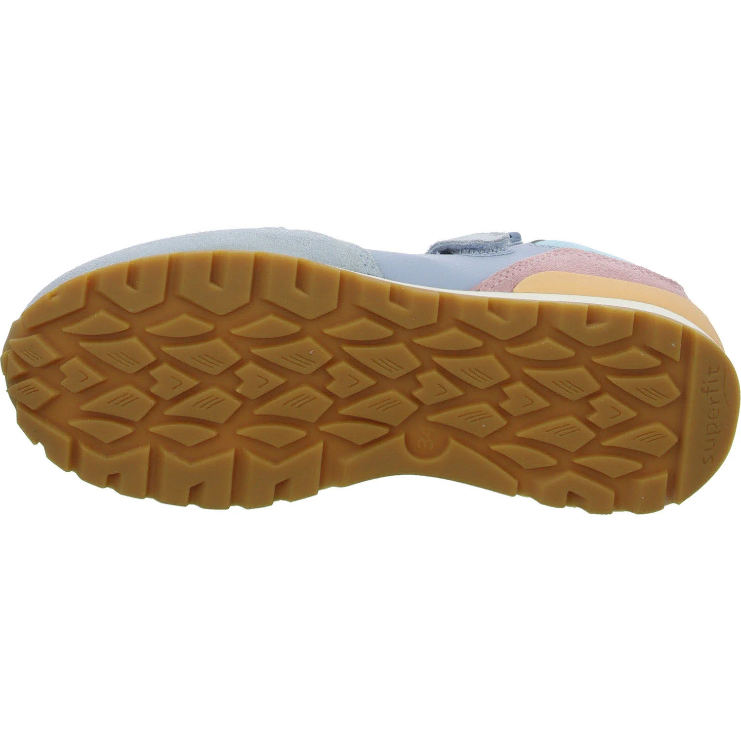 Superfit Kinder Halbschuhe zum Schnüren 1-009562-8400 Dash hellblau/orange WMS mittel