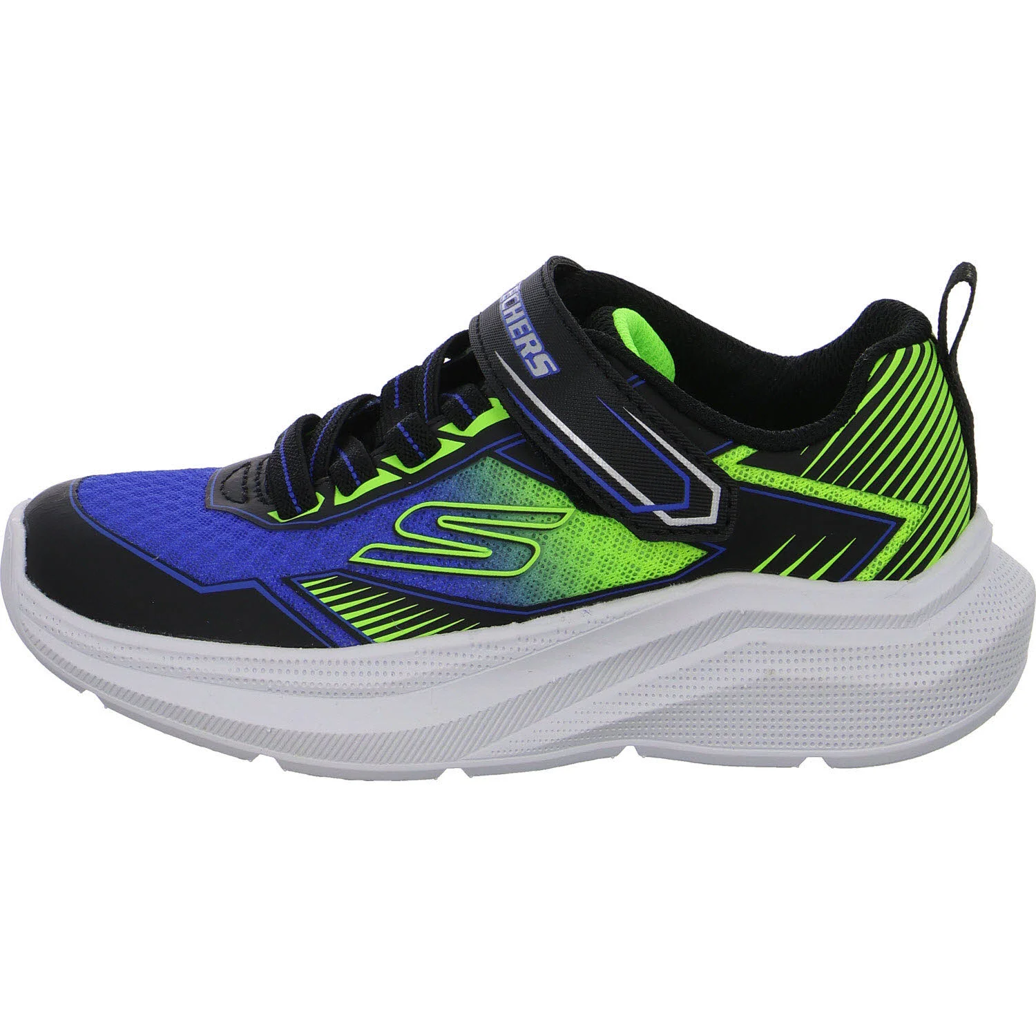 Skechers Kinderschuh zum Schlupfen 404127L BBLM Microspec Velocity - Grid-Drift black/blue normal