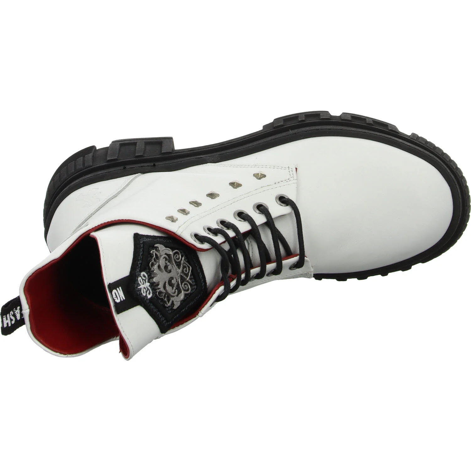 2go Fashion Damen Schnürstiefel 8249501-1 8249501 weiss normal