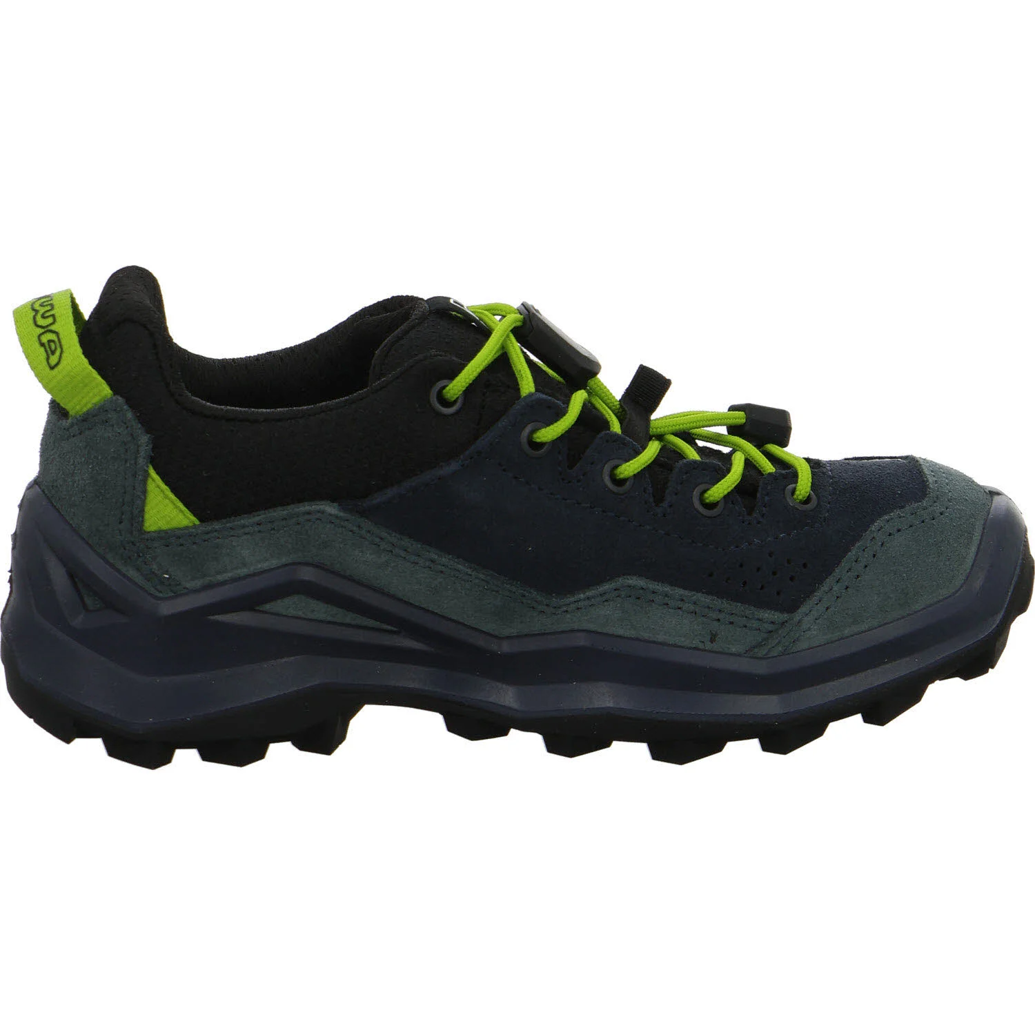 Lowa Kinderschuh zum Schlupfen 641655/7502 Wandax GTX Lo Jr dunkelpetrol/limone normal