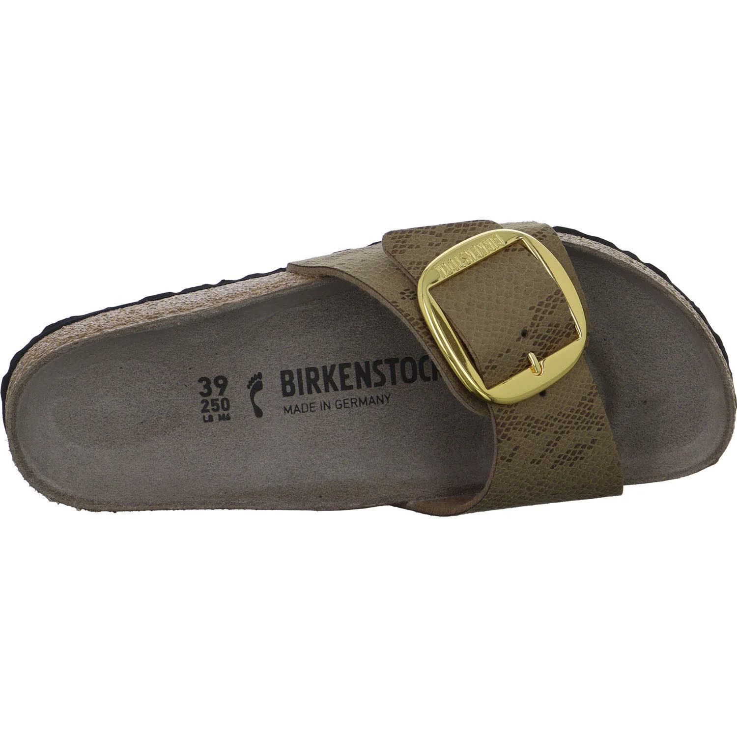 BIRKENSTOCK Pantoletten 1032935 Madrid Big Buckle python gray taupe schmal