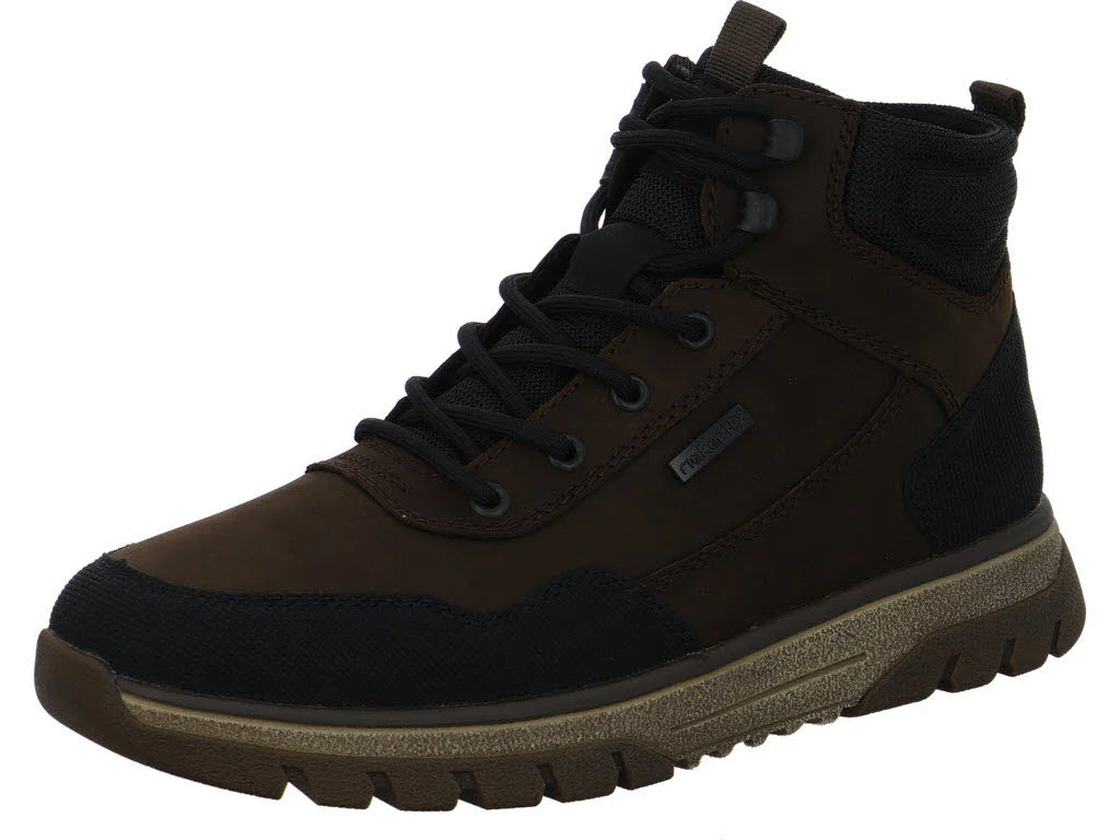 Rieker Herren Schnürstiefel warm B9310-24 B9310 schwarz/cigar/schwarz H (extra weit)