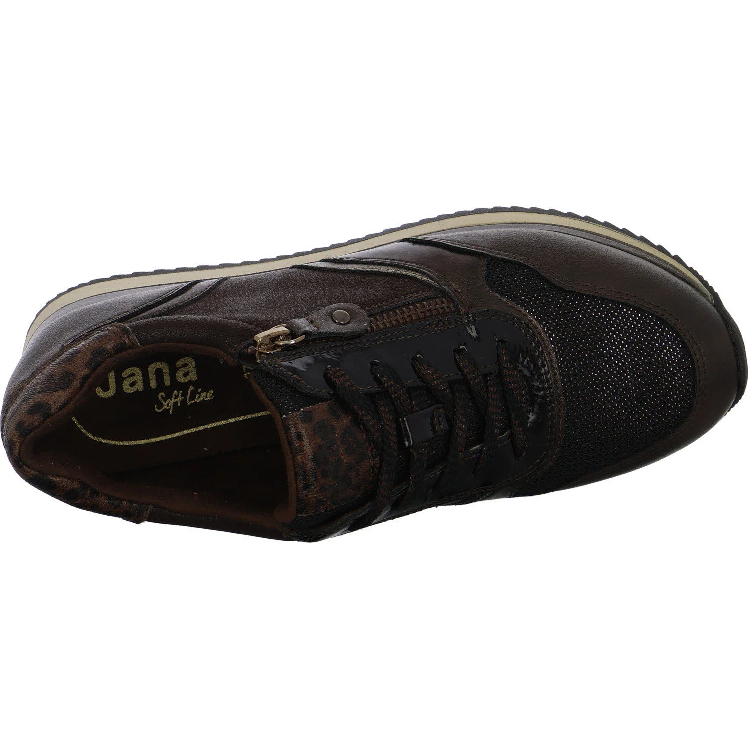 Jana Damen Schnürschuhe 8-23774-43/304 8-23774-43 mocca H (weit)