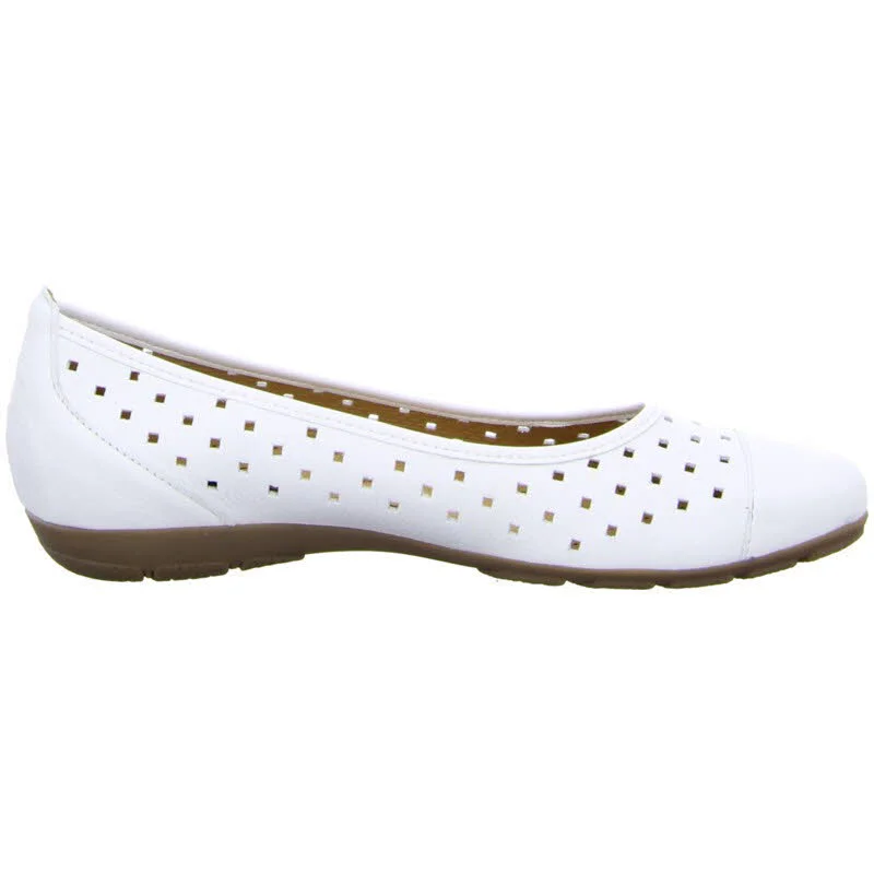 Gabor Damen Ballerina 84.169.21 84.169 weiß F (schmal/normal)