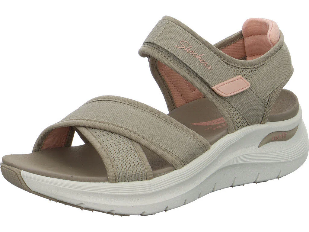 Skechers Damen Sandalen 164078 TPCL Arch Fit 2.0 Sandal - Feelin` Bright taupe/vcoral normal