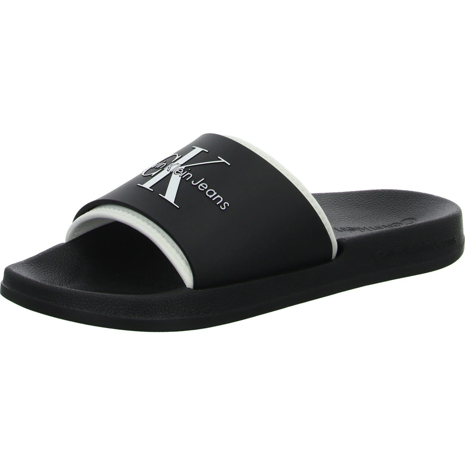 Calvin Klein Pantoletten YM0YM003610GM SLIDE RUBBER NEOPRENE MONOLOGO black/bright white normal