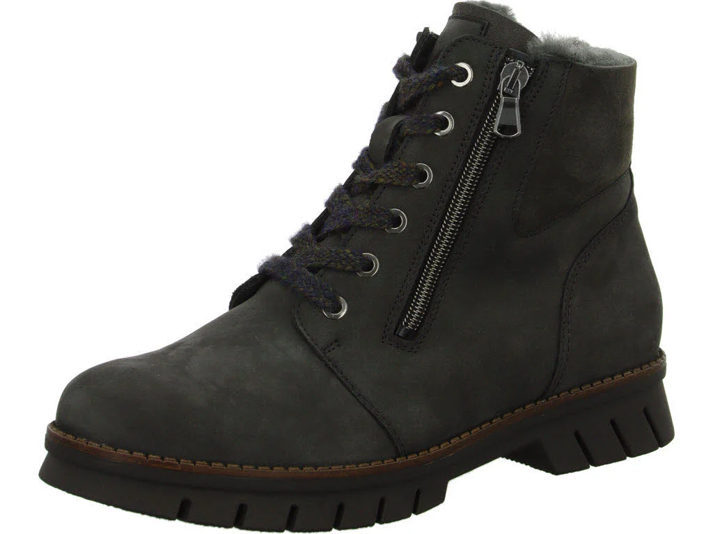 Waldläufer Damen Schnürstiefel warm 975901-200/052 H-Xara carbon H (weit)