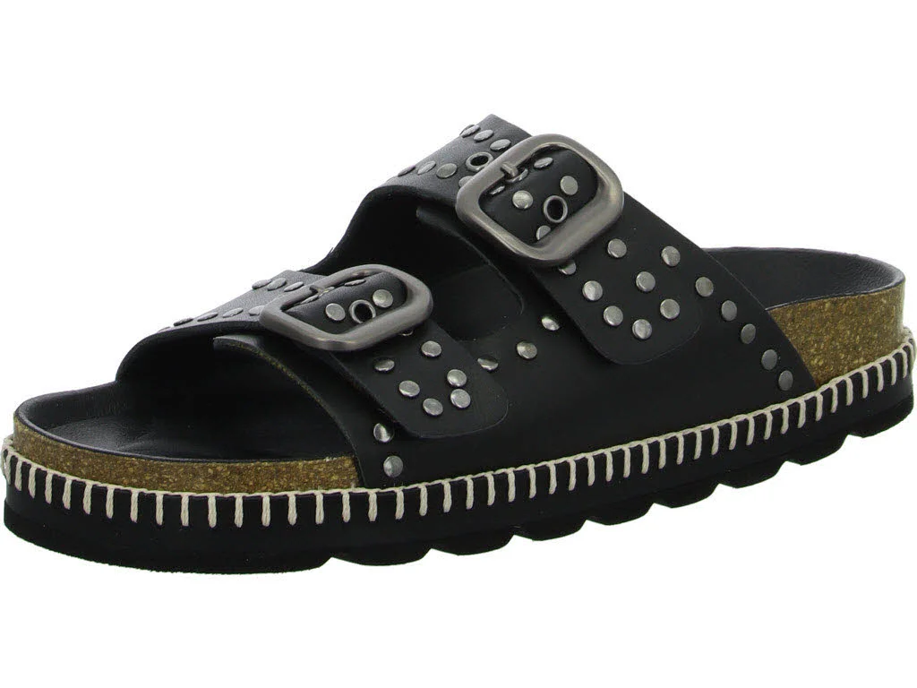 Verbenas Damen Pantoletten 2300640395 042 GALATEA NAPA TACHAS negro normal
