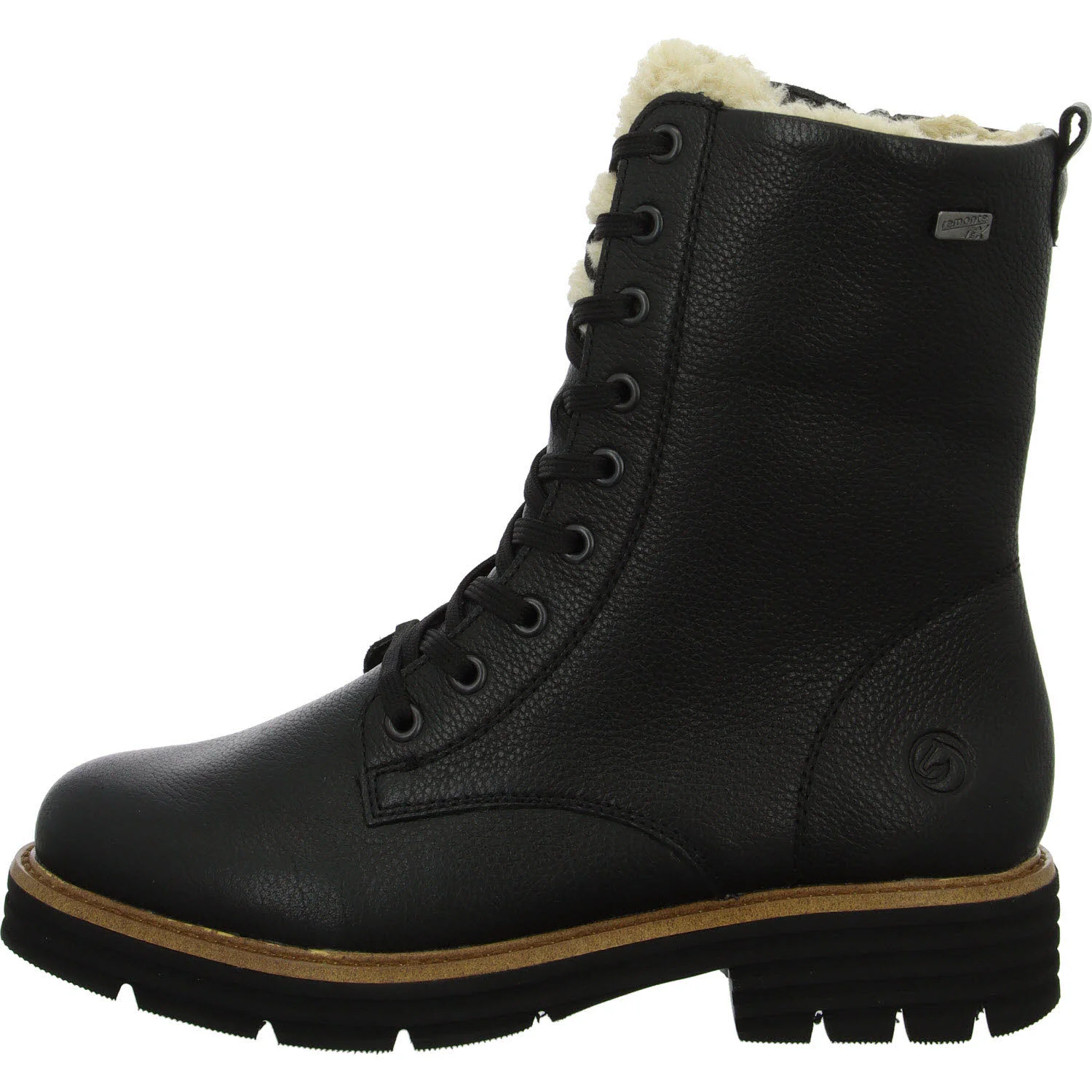 Element 6 von 8 (Bild) – Remonte Damen Schnürstiefel warm D3A73-03 D3A73 schwarz/schwarz/beige G (weit)