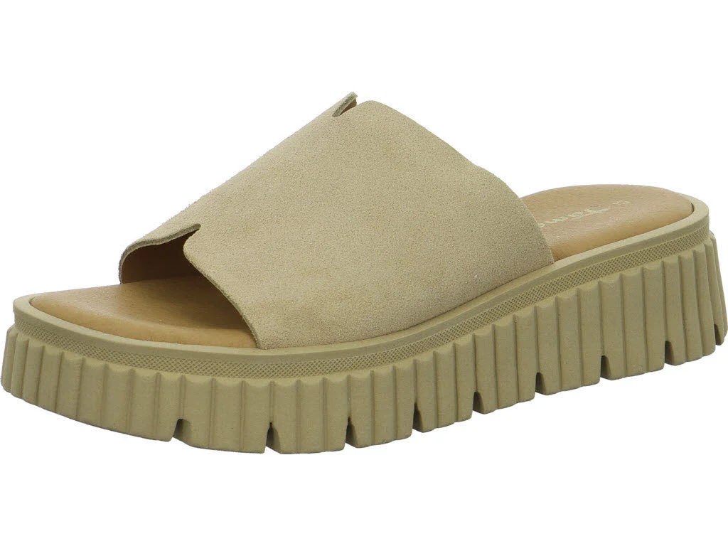 Tamaris Damen Pantoletten 1-27216-44/401 1-27216-44 beige suede normal