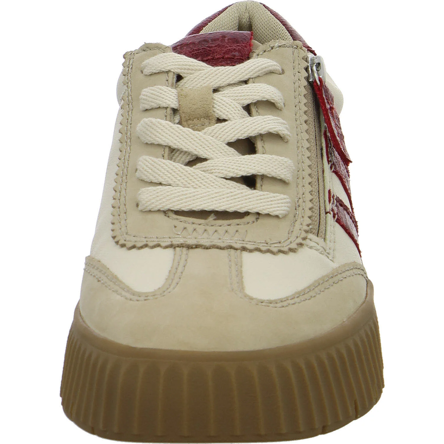 Tamaris Comfort Damen Schnürschuhe 8-83729-45/435 8-83729-45 beige/red weit