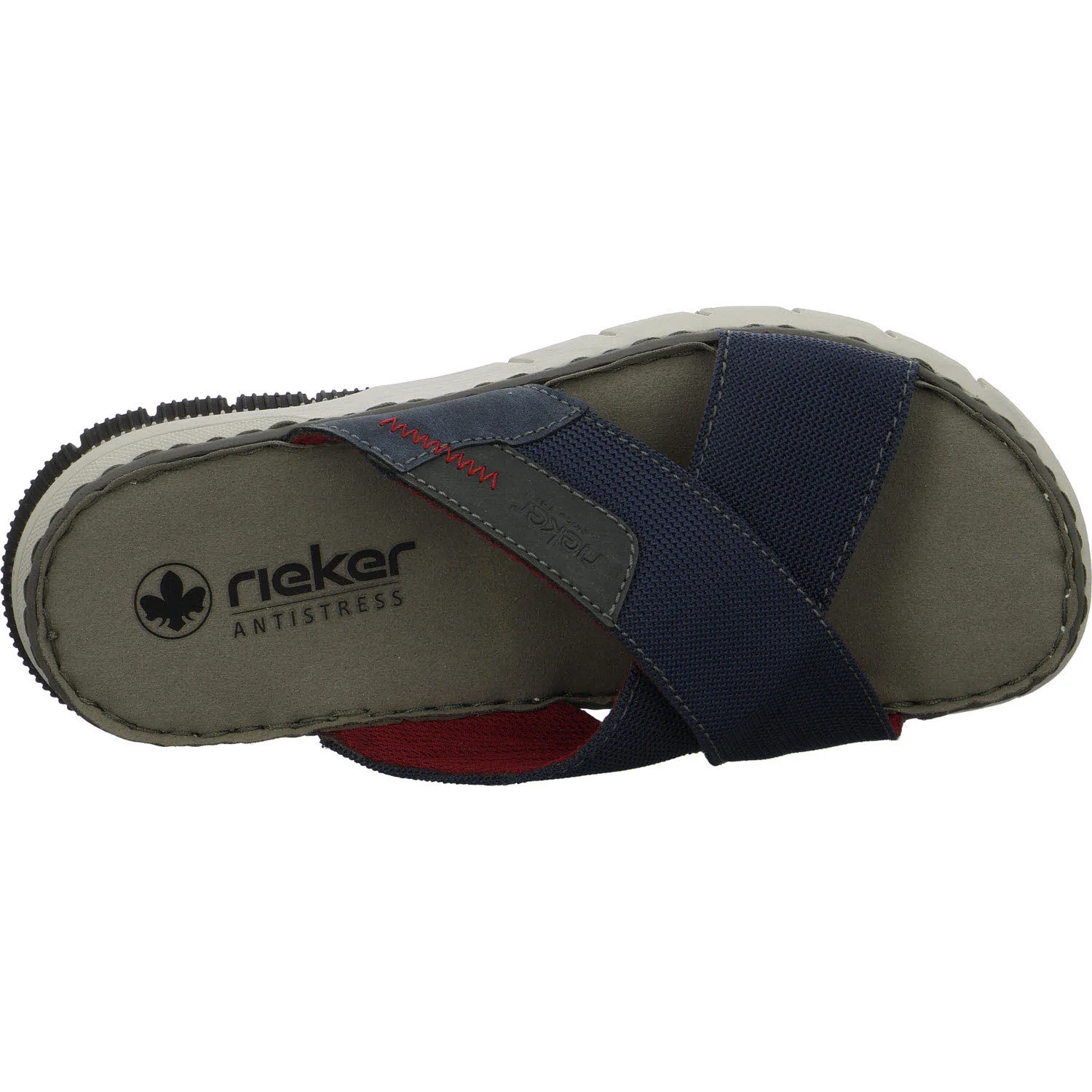 Rieker Pantoletten 25250-14 25250 atlantis/blei/denim G 1/2 (weit)